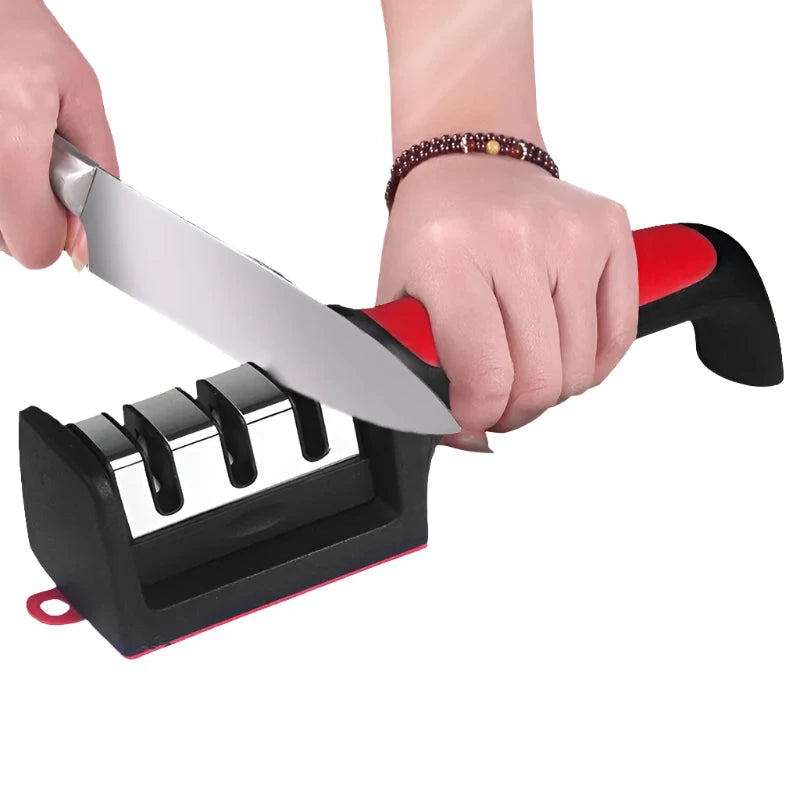 3/4-Segment Knife Sharpener, Multi-Functional Hand-Held