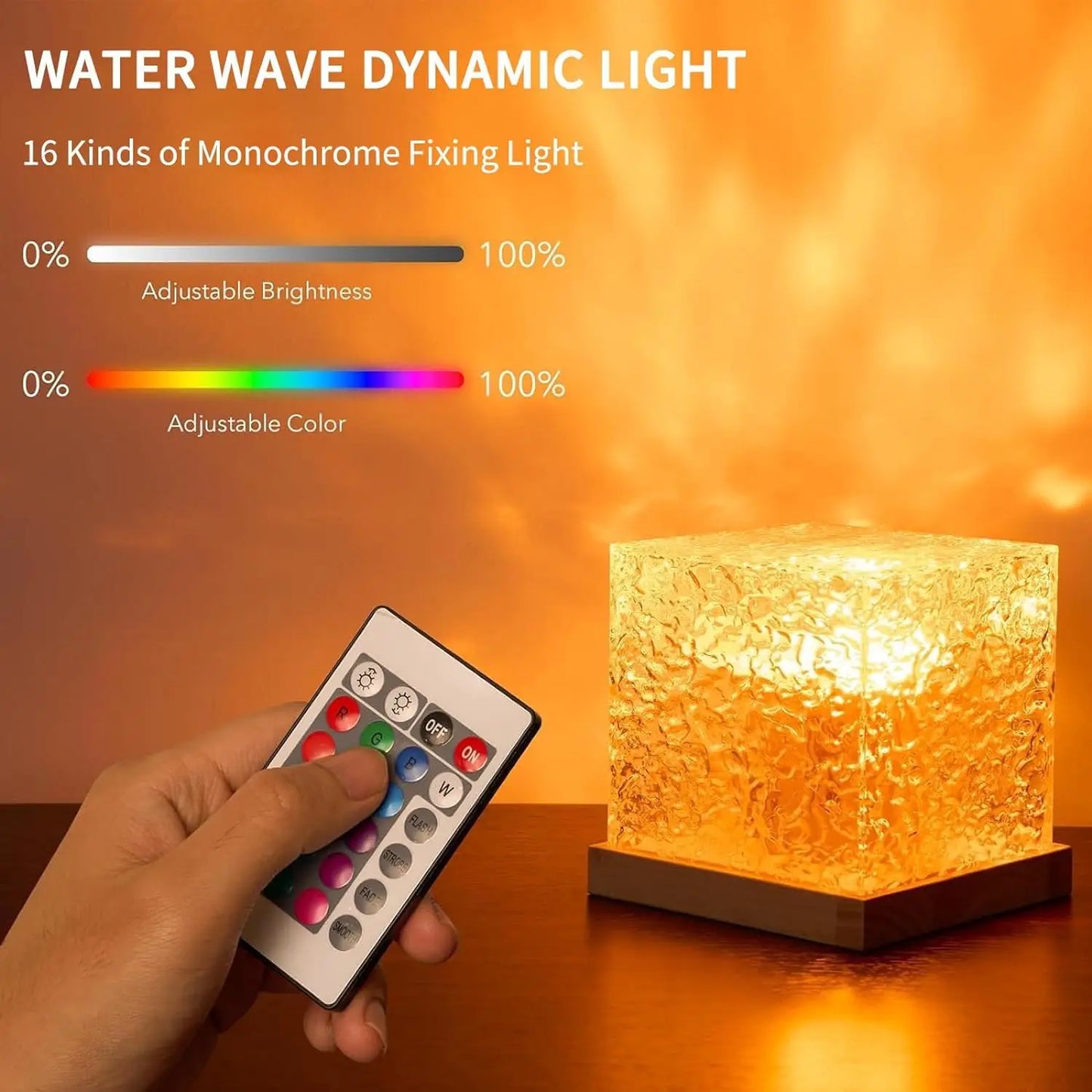 Ocean Wave Projector Light – 16 Colors, Midnight Aura, Aurora Glow