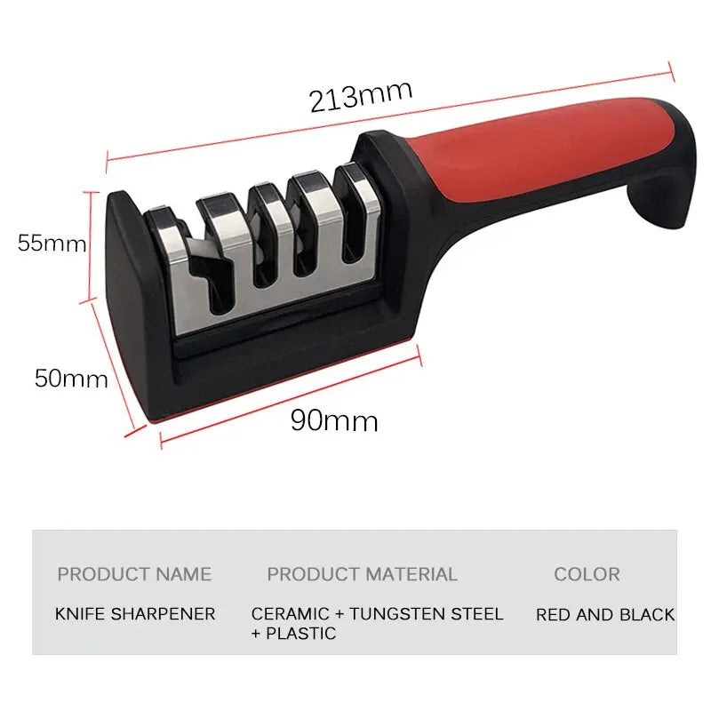 3/4-Segment Knife Sharpener, Multi-Functional Hand-Held