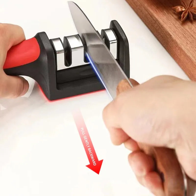 3/4-Segment Knife Sharpener, Multi-Functional Hand-Held