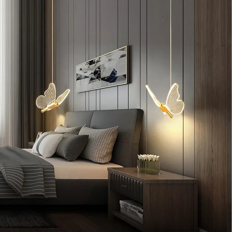 LED Pendant Light Fixture in Butterfly Shape for Ceiling