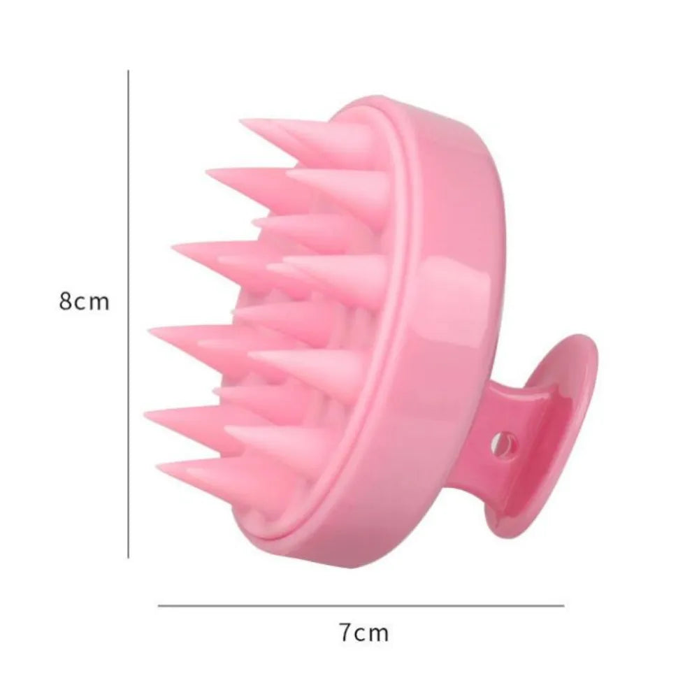 Silicone brush for the scalp