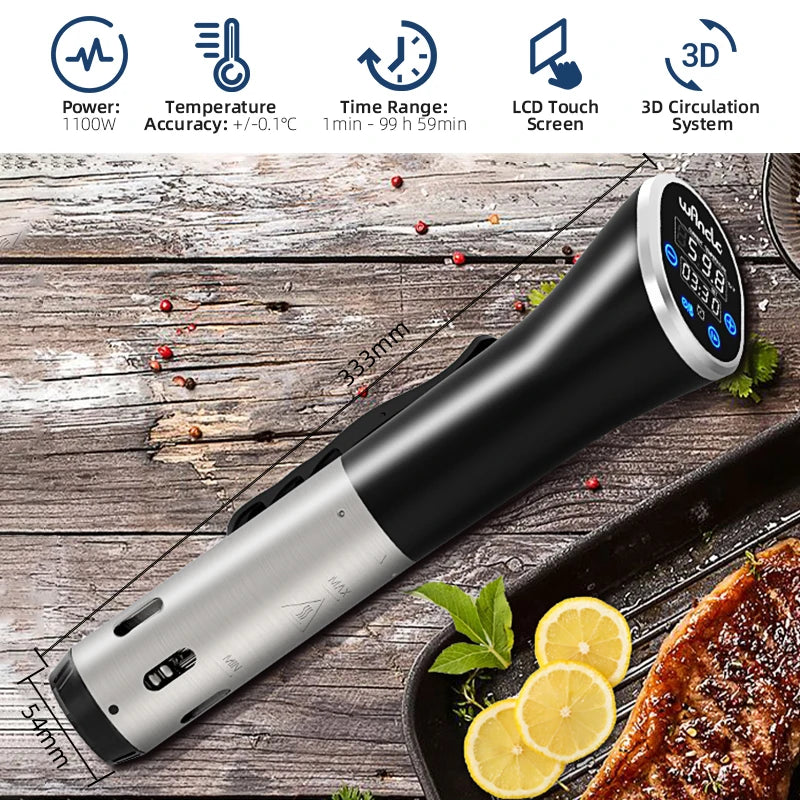 1100W Sous Vide IPX7 Immersion Circulator with Digital Display