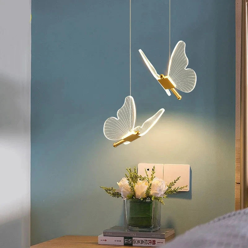 LED Pendant Light Fixture in Butterfly Shape for Ceiling