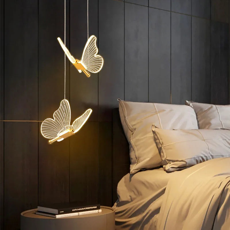 LED Pendant Light Fixture in Butterfly Shape for Ceiling